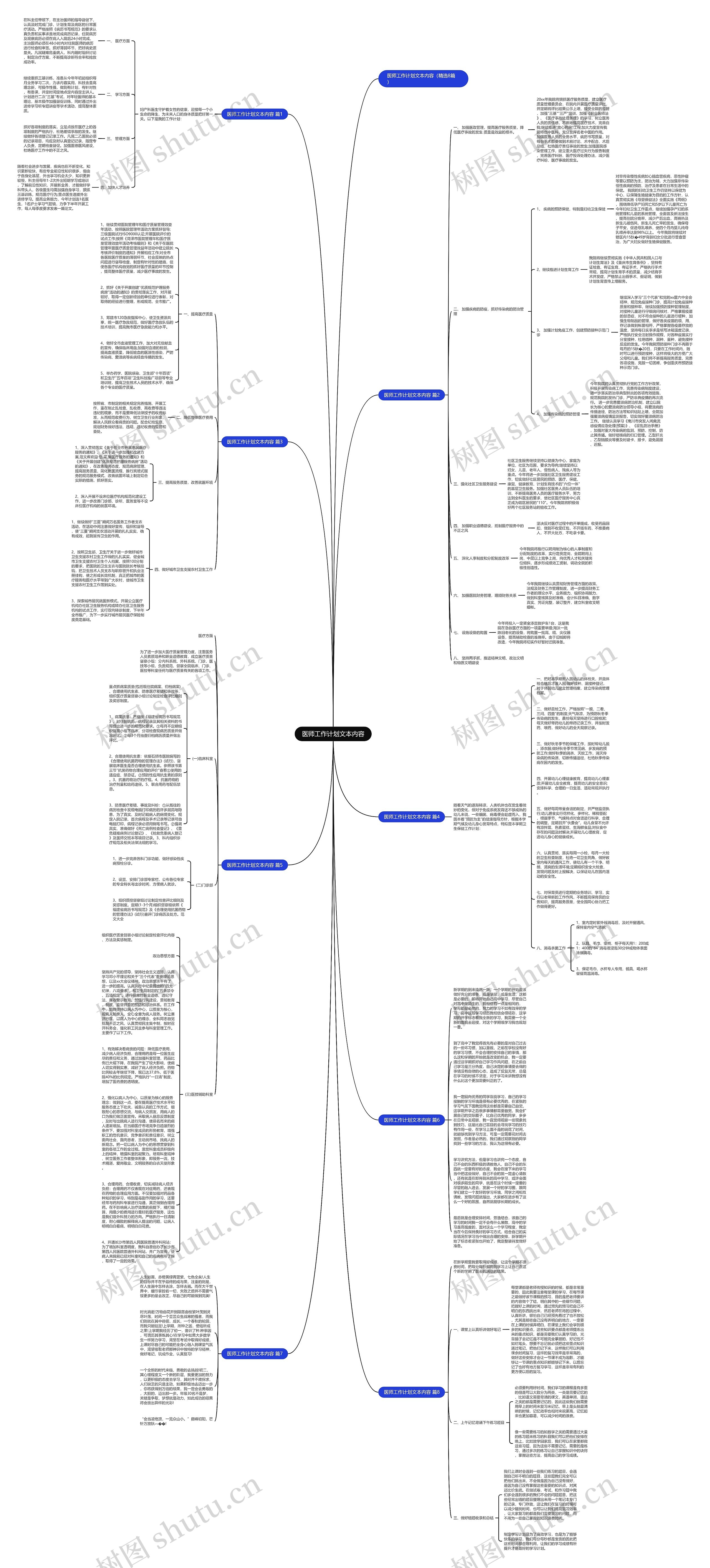 医师工作计划文本内容思维导图