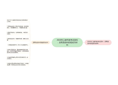 2020年二建市政考试资料：沥青混合料的组成与材料