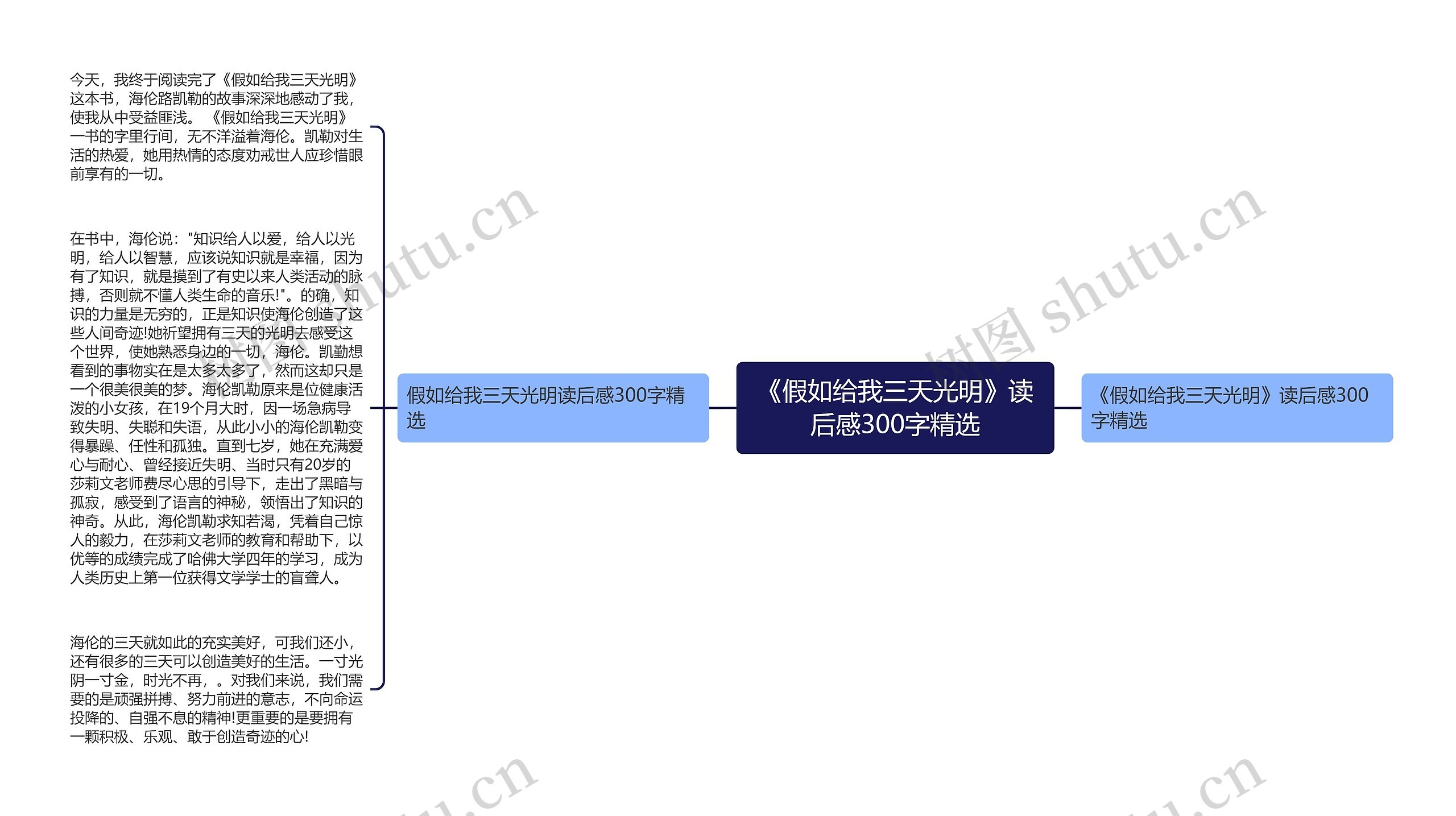 《假如给我三天光明》读后感300字精选 《假如给我三天光明》读后感300字精选