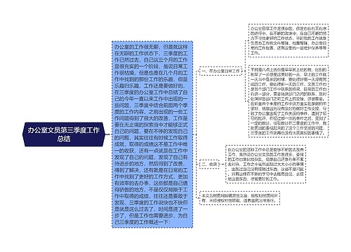 办公室文员第三季度工作总结