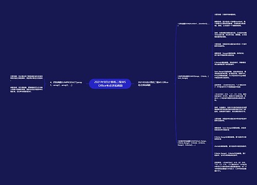 2021年9月计算机二级MS Office考点求和函数
