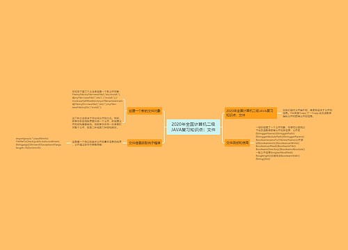 2020年全国计算机二级JAVA复习知识点：文件