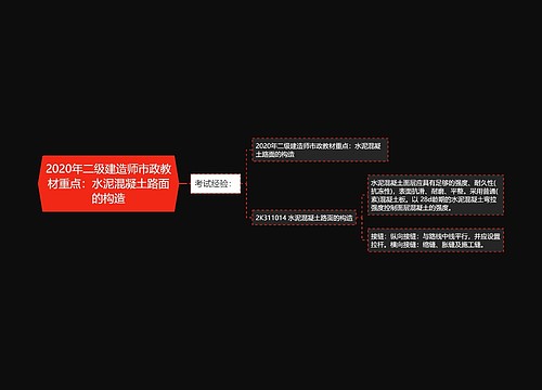 2020年二级建造师市政教材重点：水泥混凝土路面的构造