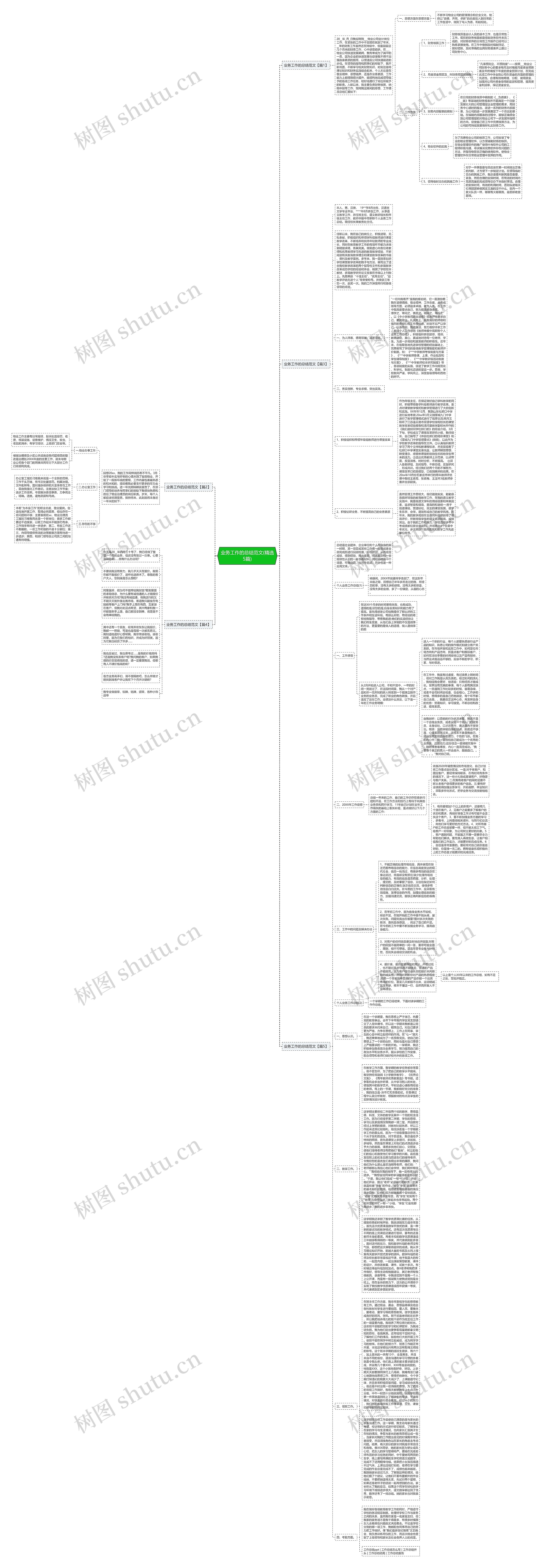 业务工作的总结范文(精选5篇)思维导图