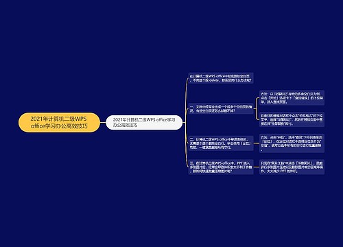 2021年计算机二级WPS office学习办公高效技巧