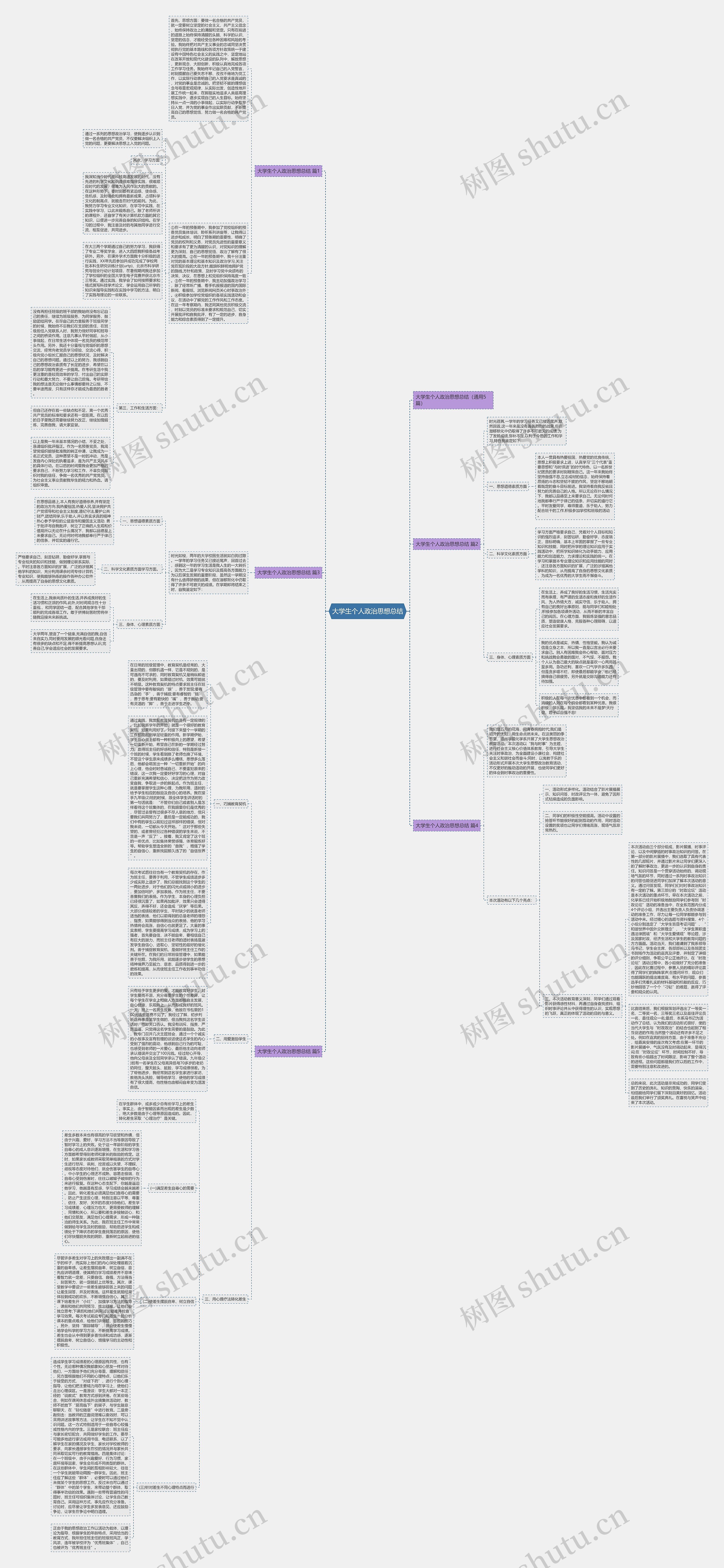大学生个人政治思想总结思维导图