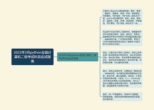 2022年3月python全国计算机二级考试科目应试指南