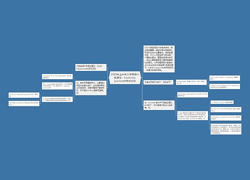 2020年上半年大学英语六级语法：travel,trip,journey的用法区别