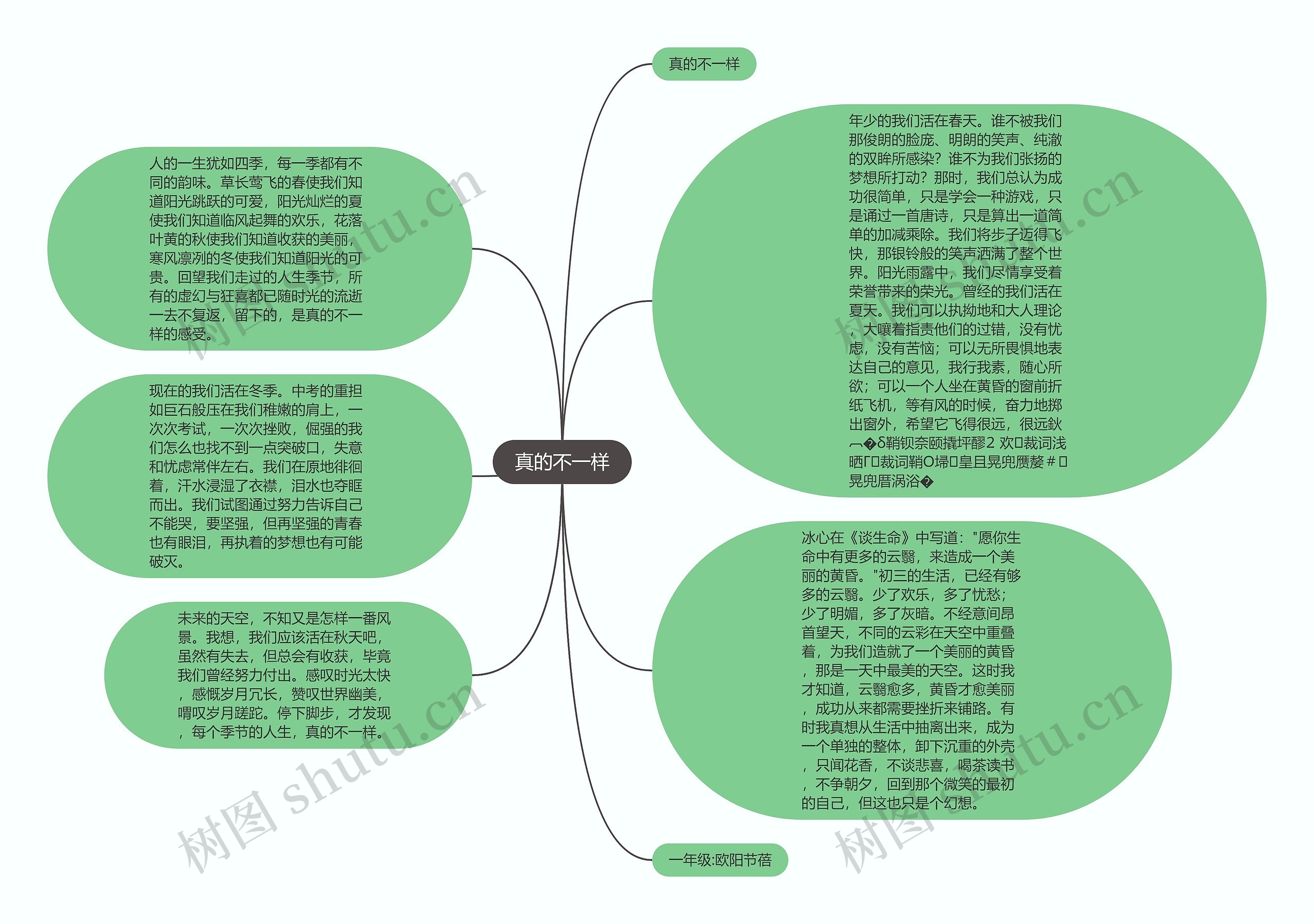 真的不一样思维导图