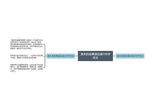 渔夫的故事读后感200字范文