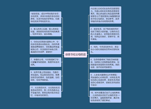 感恩节给父母的话