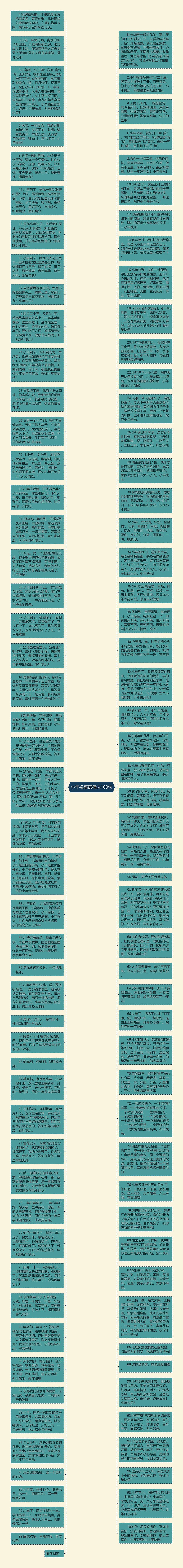 小年祝福语精选100句思维导图