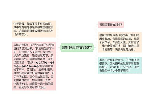 暑期趣事作文350字