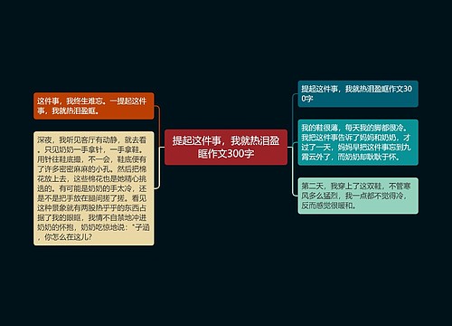提起这件事，我就热泪盈眶作文300字