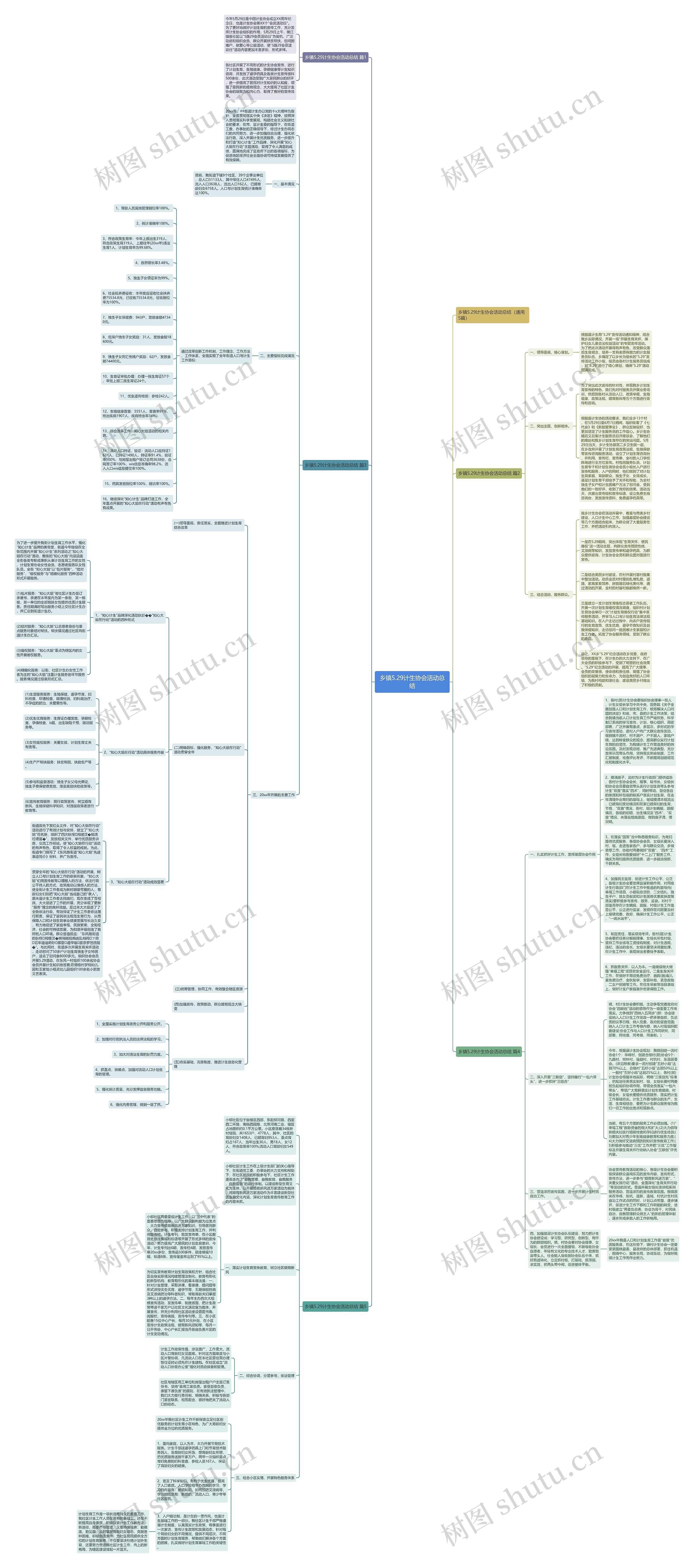 乡镇5.29计生协会活动总结思维导图