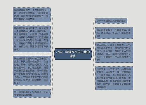 小学一年级作文关于我的家乡