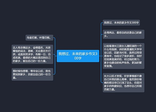 我想过，未来的家乡作文300字