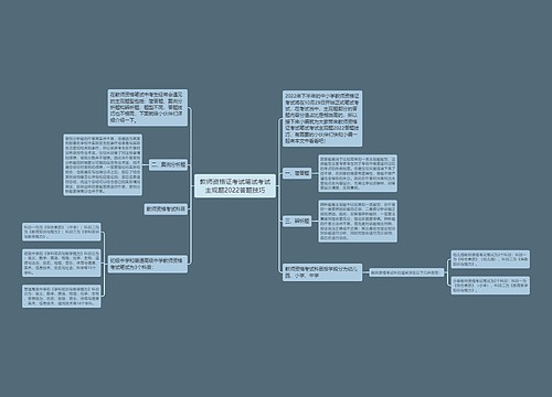 教师资格证考试笔试考试主观题2022答题技巧