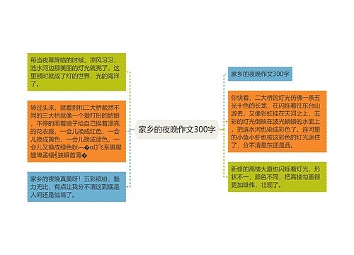 家乡的夜晚作文300字