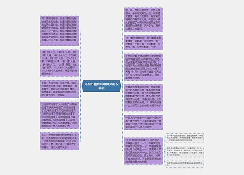 光棍节幽默风趣搞笑的祝福语思维导图