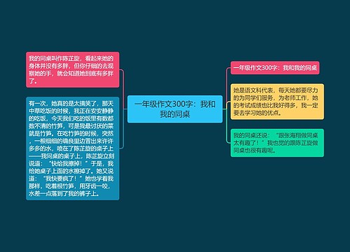 一年级作文300字：我和我的同桌