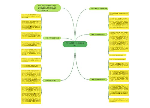 2020年暑假一件有趣的事作文