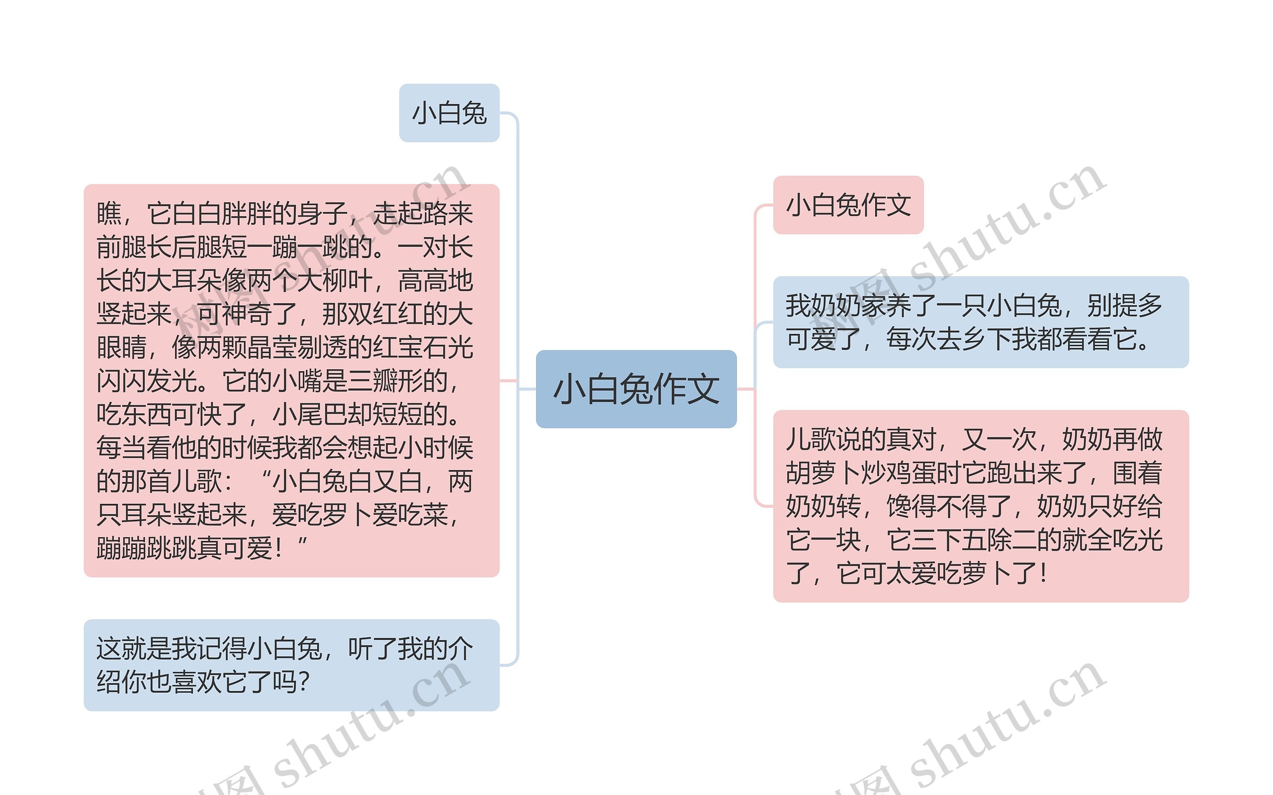 小白兔作文思维导图