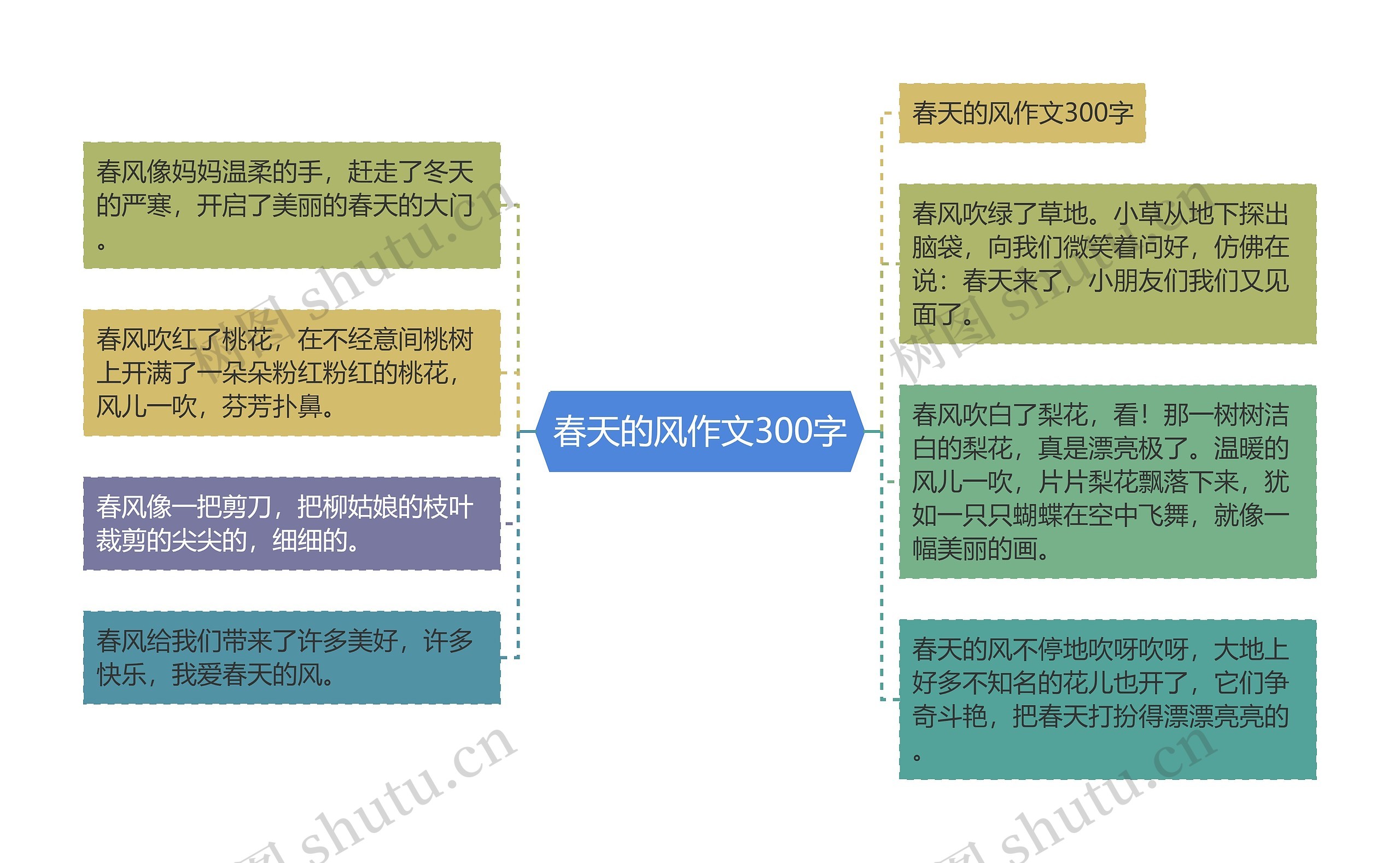 春天的风作文300字思维导图