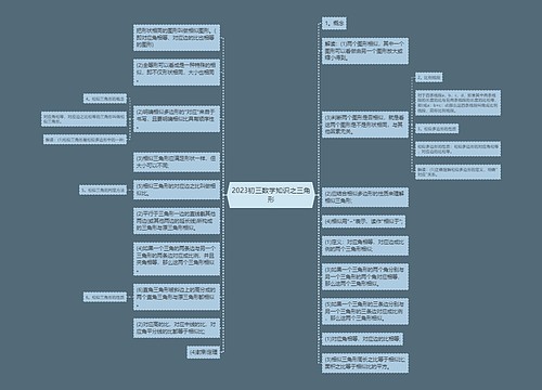 2023初三数学知识之三角形