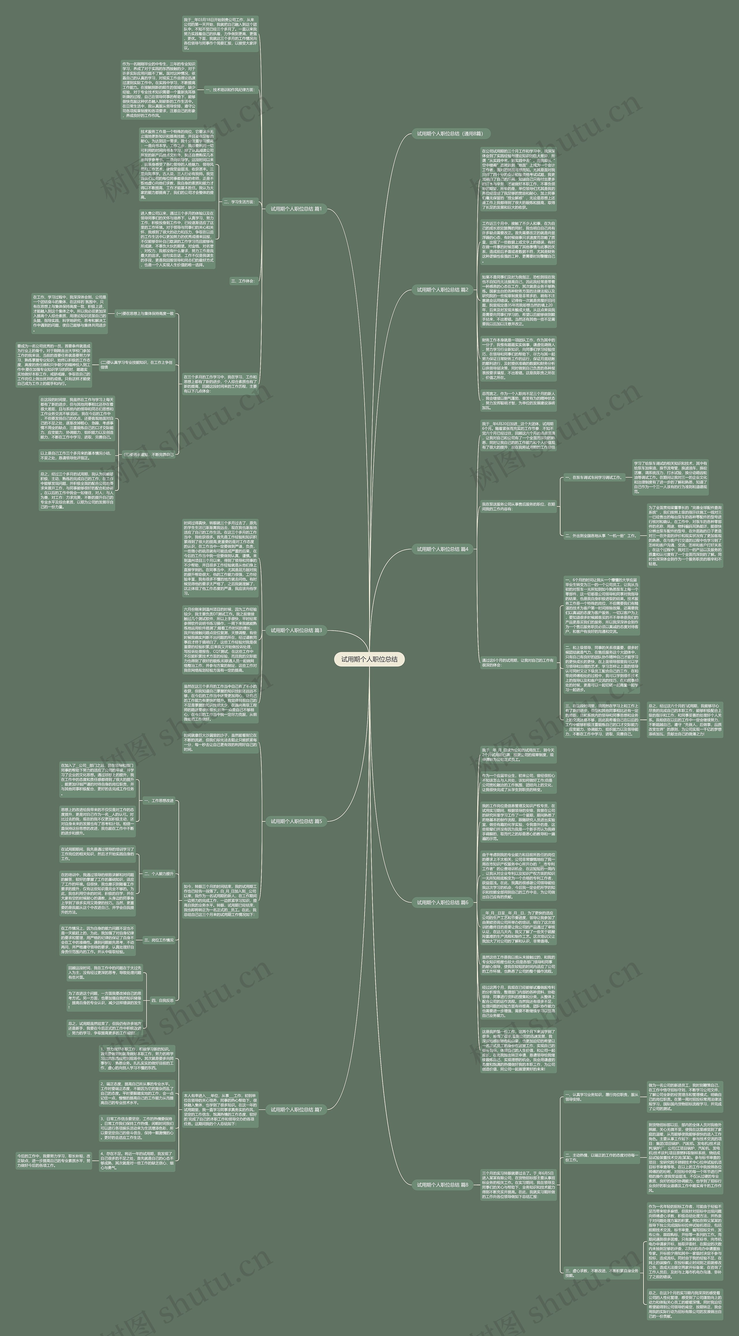试用期个人职位总结