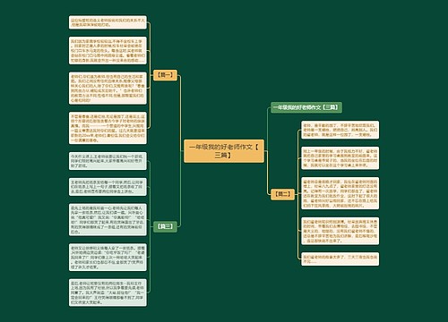 一年级我的好老师作文【三篇】