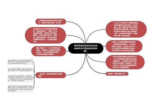 教师资格证面试考试中试讲被考官打断应该如何处理？