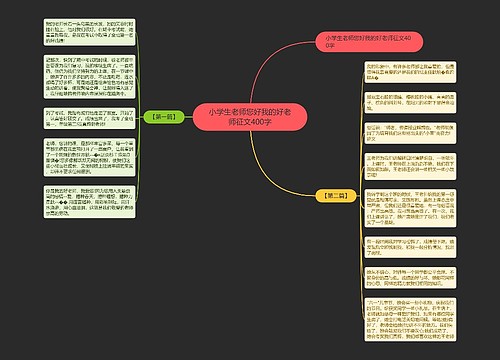 小学生老师您好我的好老师征文400字