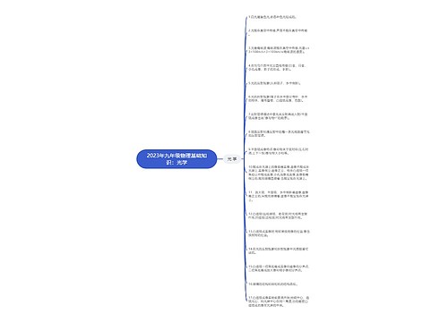 2023年九年级物理基础知识：光学