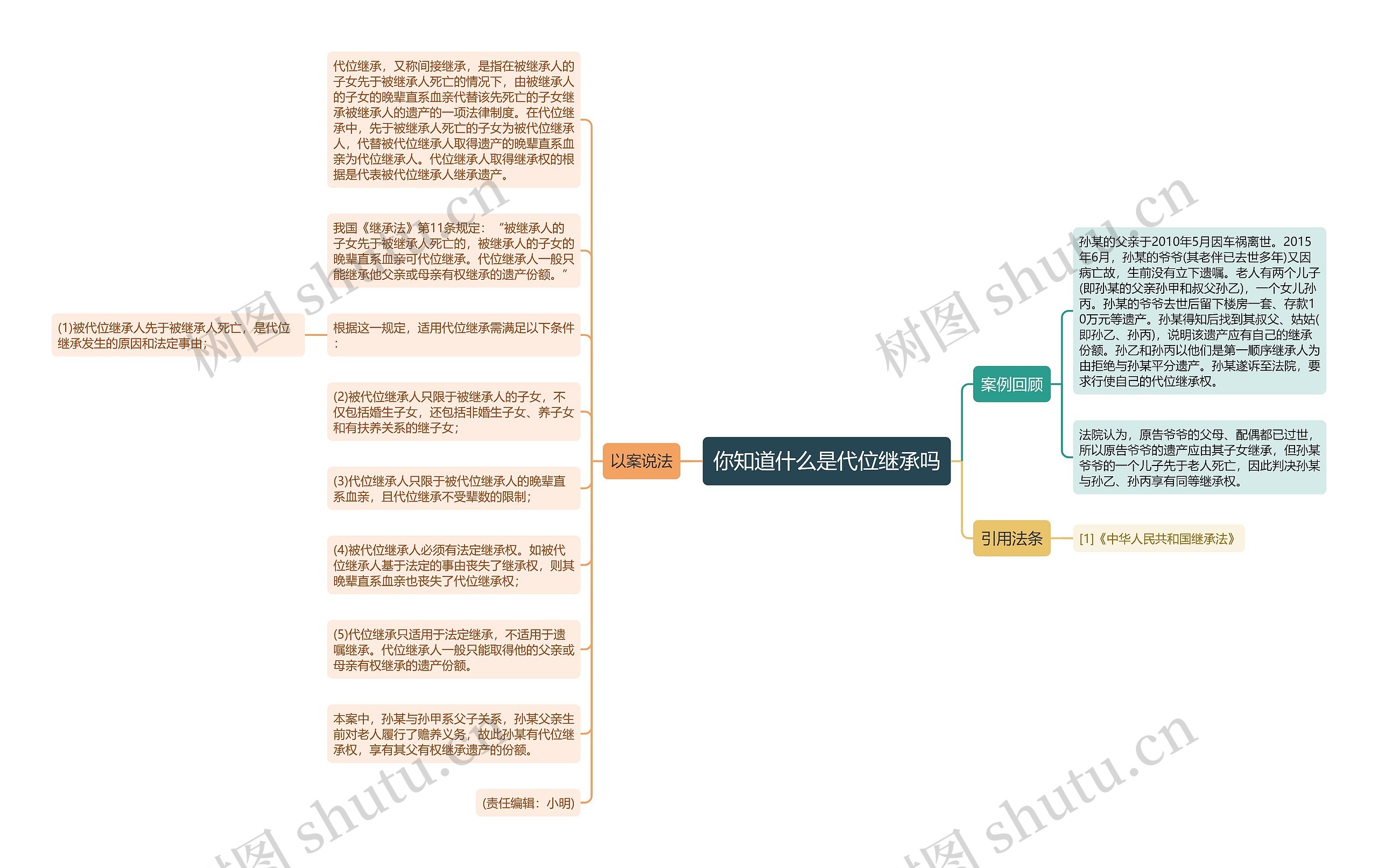 你知道什么是代位继承吗思维导图