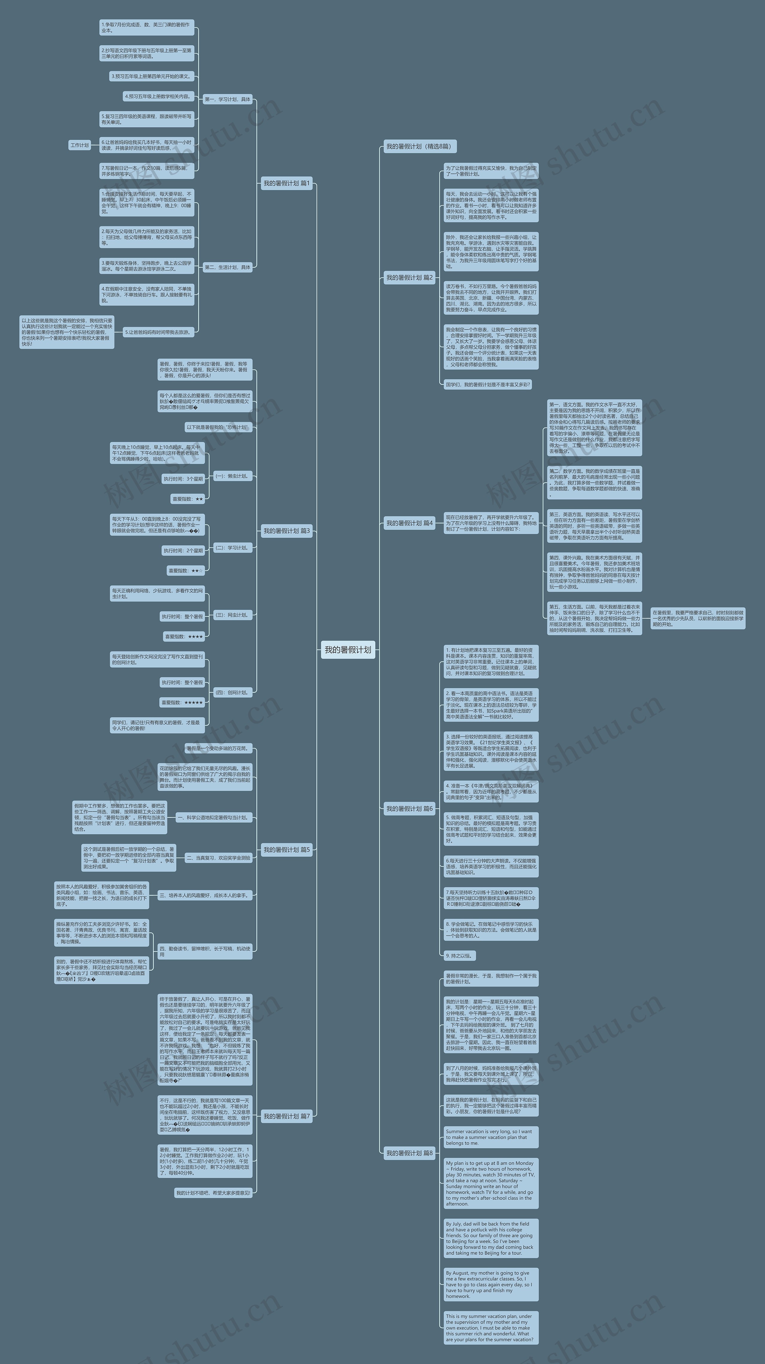 我的暑假计划
