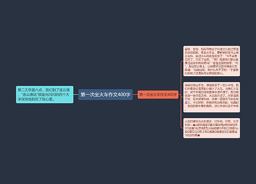 第一次坐火车作文400字