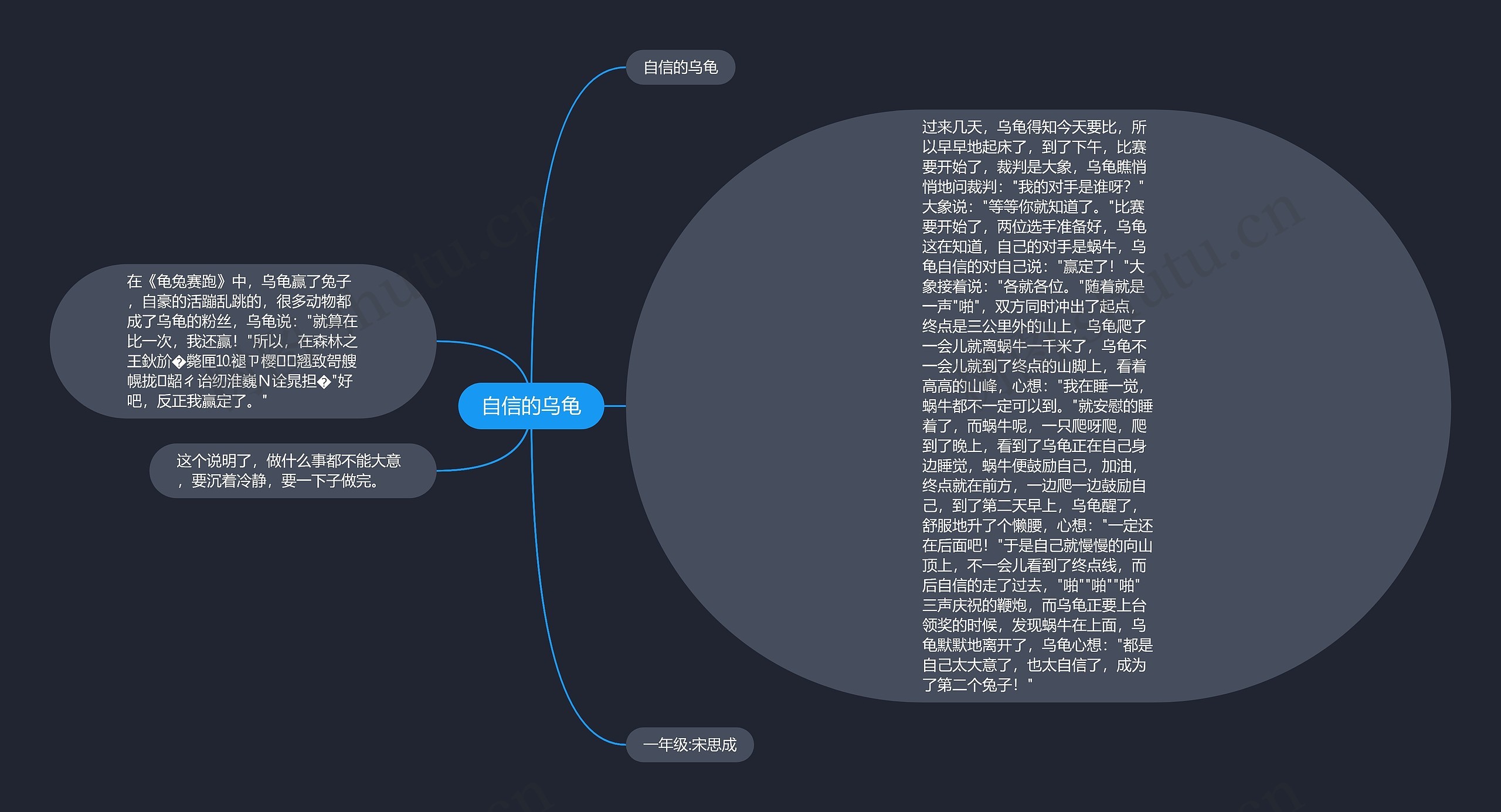 自信的乌龟思维导图