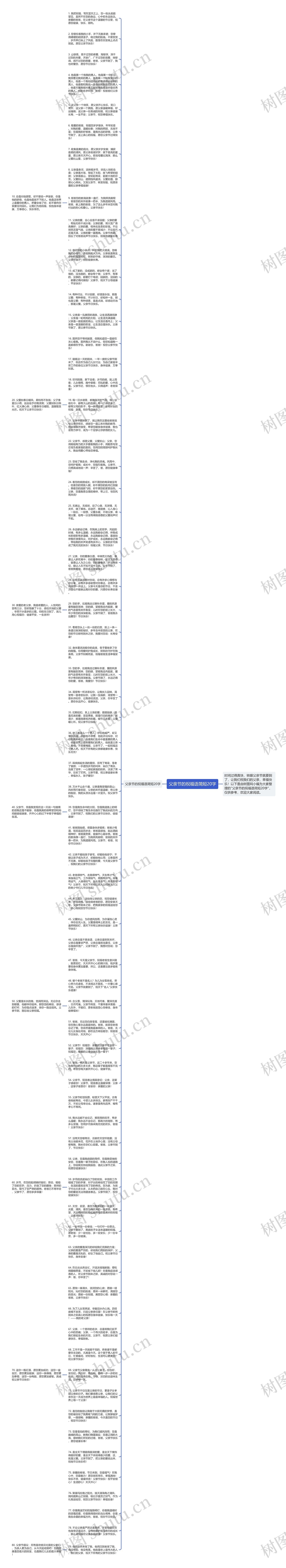 父亲节的祝福语简短20字思维导图