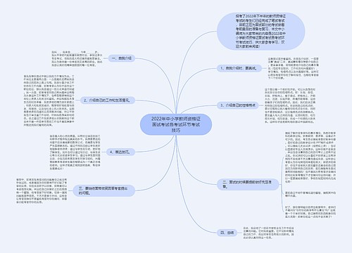 2022年中小学教师资格证面试考试各考试环节考试技巧