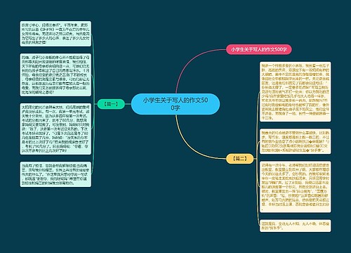 小学生关于写人的作文500字