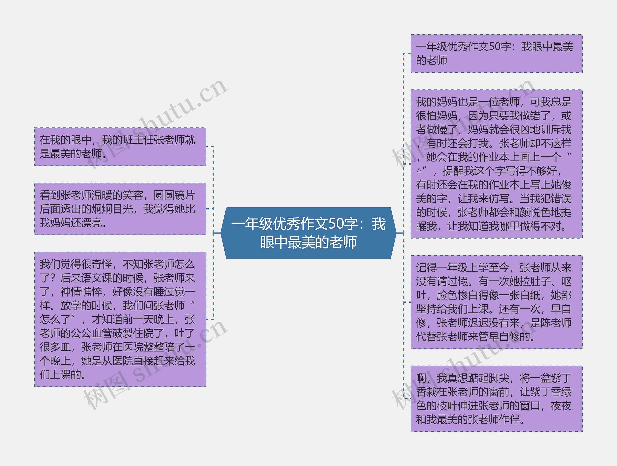 一年级优秀作文50字：我眼中最美的老师