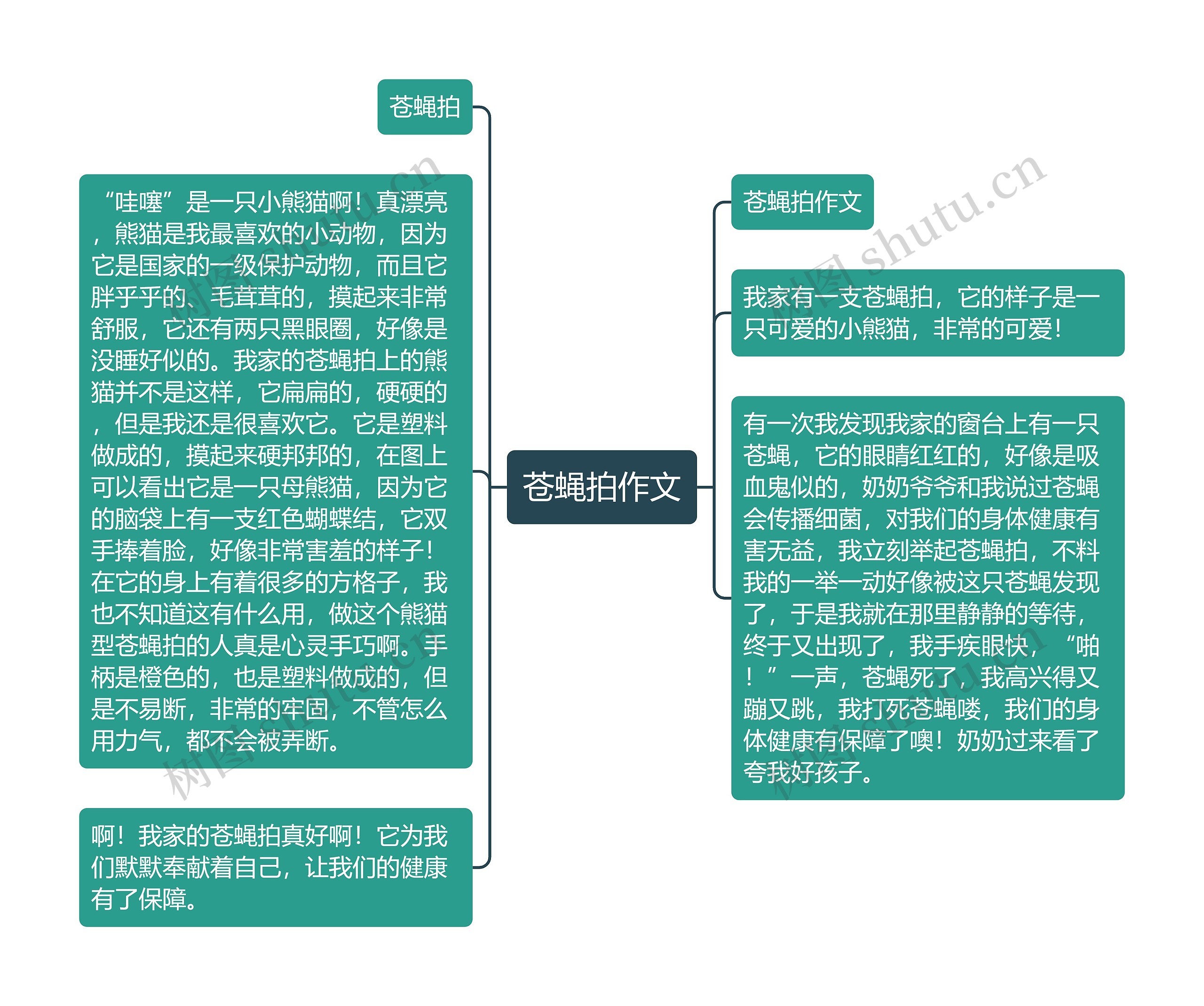 苍蝇拍作文思维导图