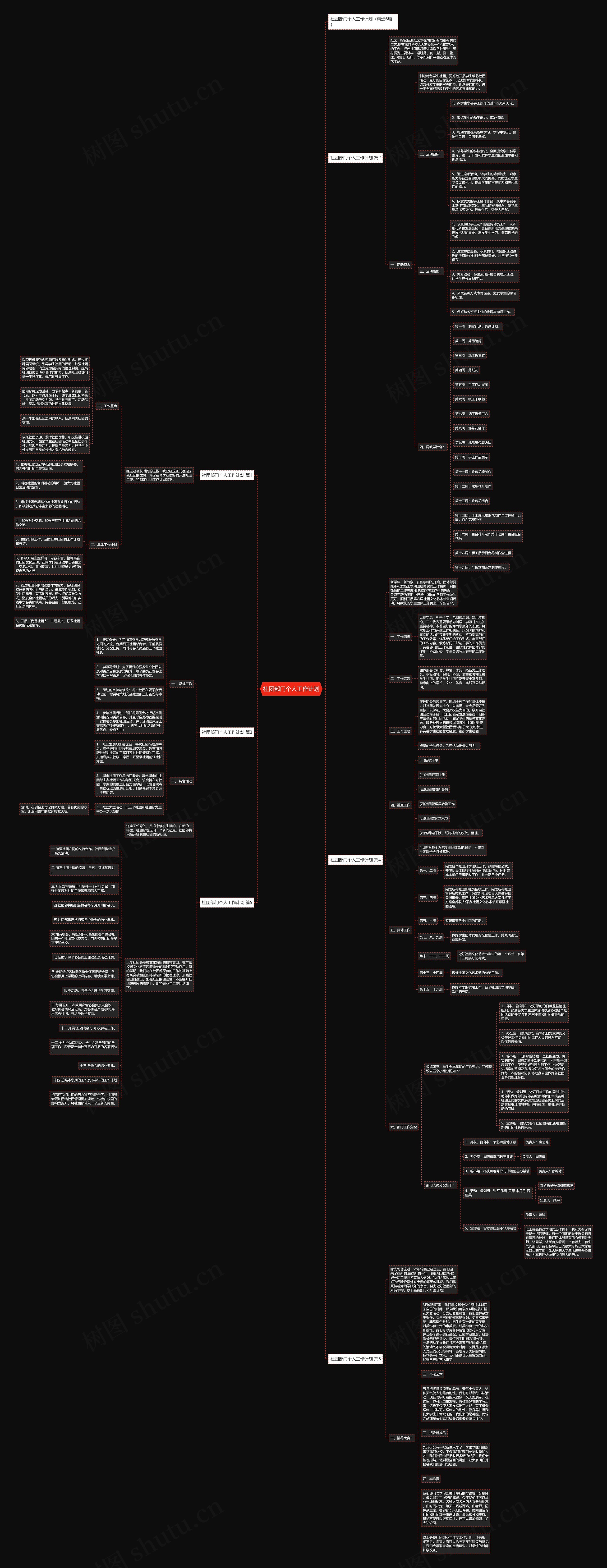 社团部门个人工作计划