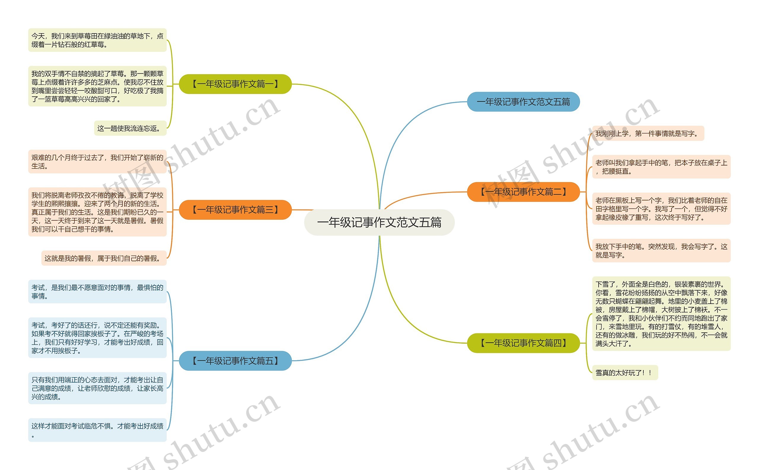 一年级记事作文范文五篇