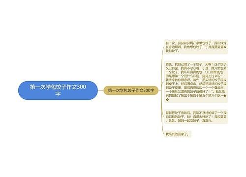 第一次学包饺子作文300字