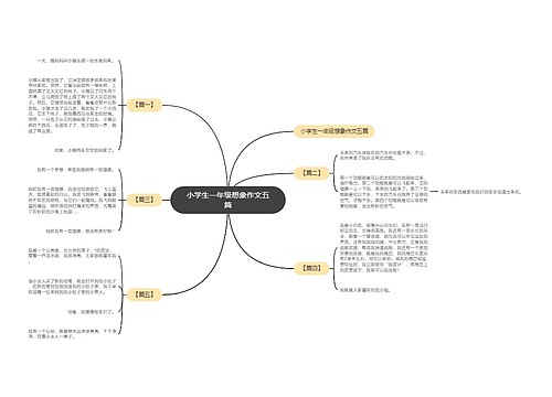 小学生一年级想象作文五篇