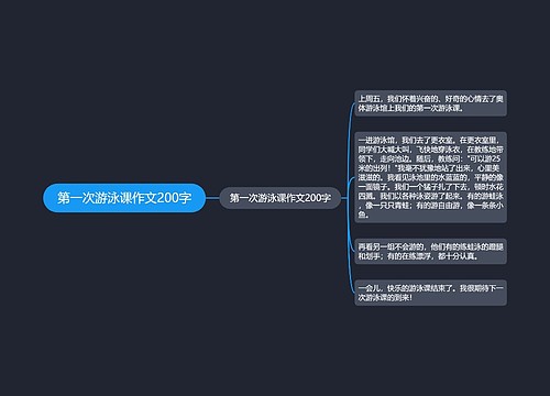 第一次游泳课作文200字