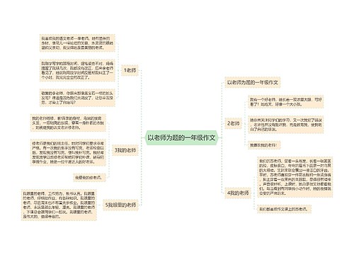 以老师为题的一年级作文