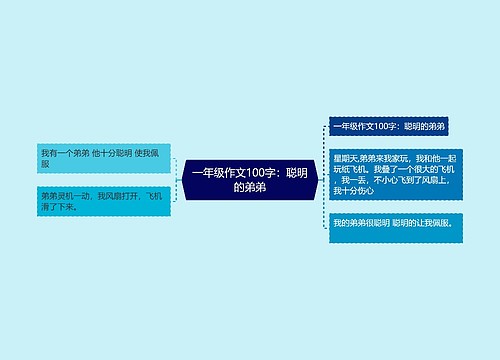 一年级作文100字：聪明的弟弟